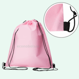 Mochila de Notex con Cordón Ajustable Rosado en gamarra