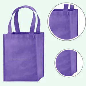 Bolsa notex con fuelle cosido morado