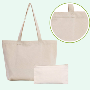 bolsa de tocuyo grueso con base + cartuchera en Gamarra