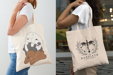 Usos de las tote bags de tocuyo