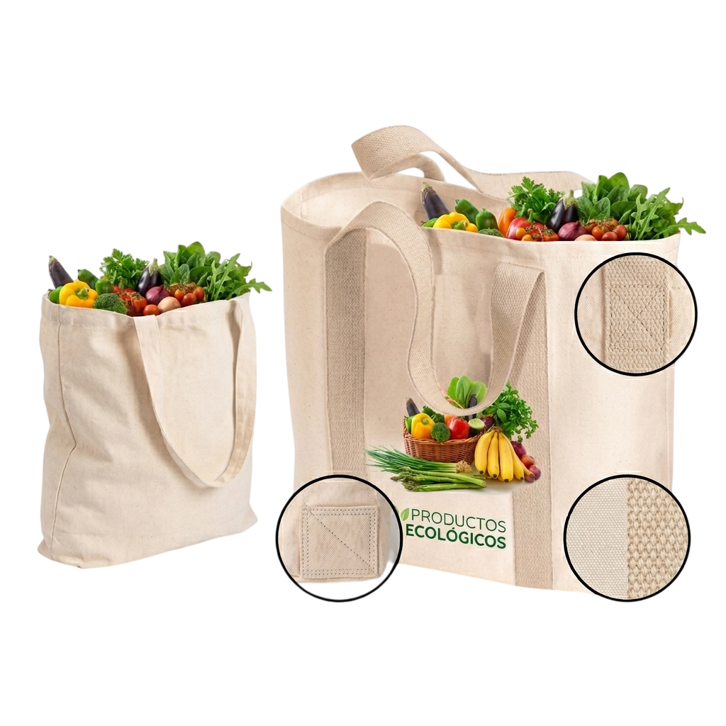 bolsas de lona con asas reforzadas